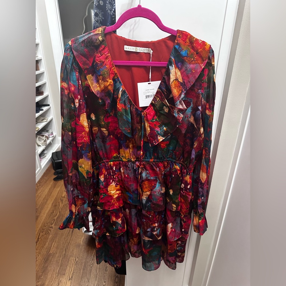 Marie Oliver Multicolor Abstract Dress